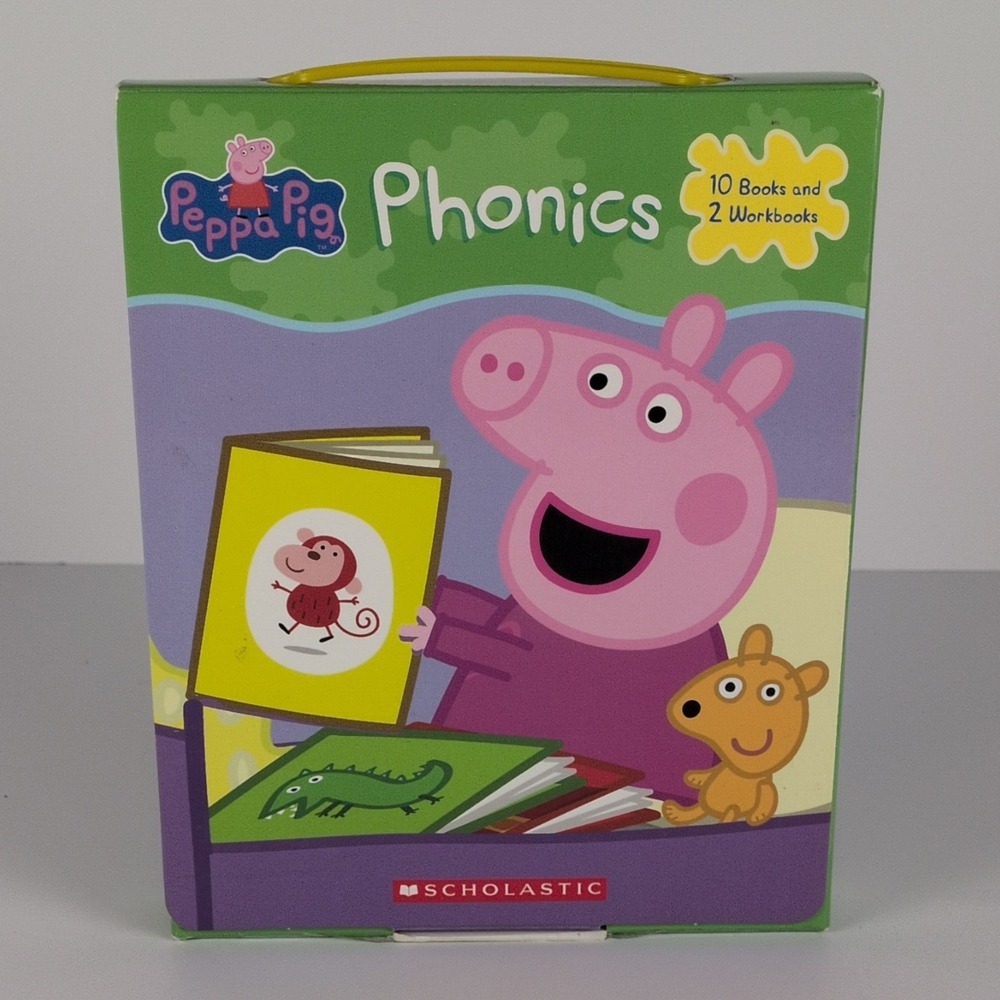 Scholastic Peppa Pig: Phonics Box Set 10 Books + 2 Workbooks English Torn& Taped